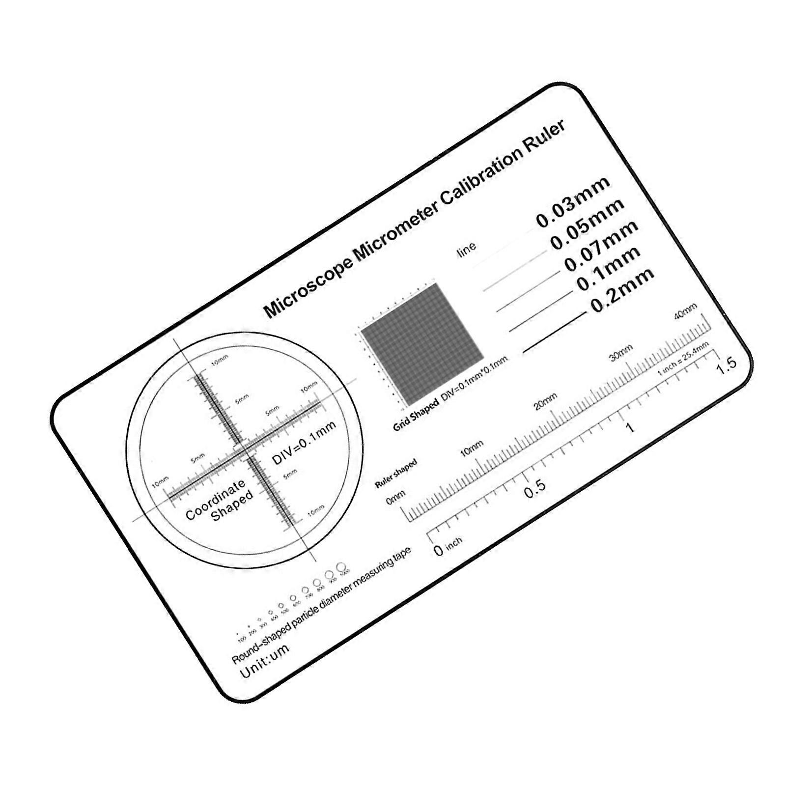 Calibration Ruler Slide 0.1mm for Microscope Measurement Microscope Micrometer Ideal for Scientific Work Multicolor
