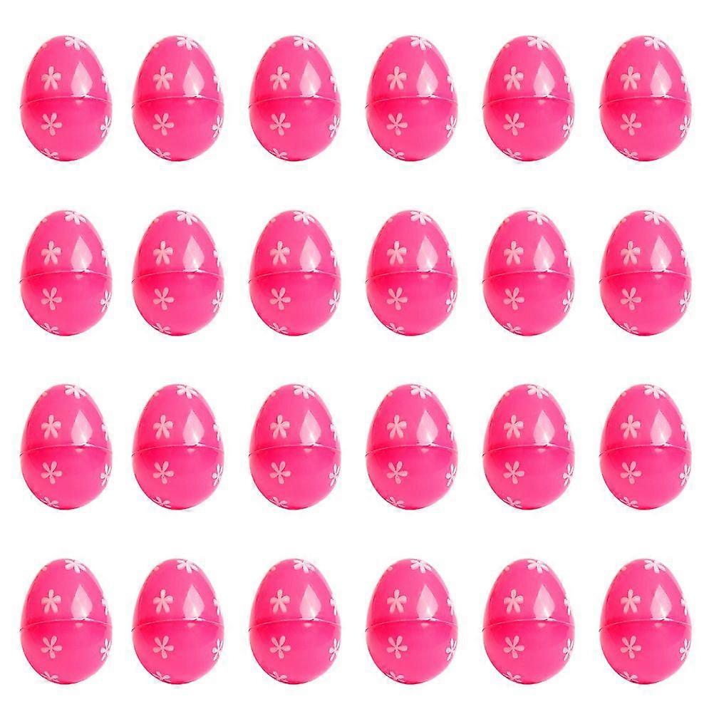 48pcs Empty Easter Eggshells Plastic Easter Egg Children Egg Toy Playthings