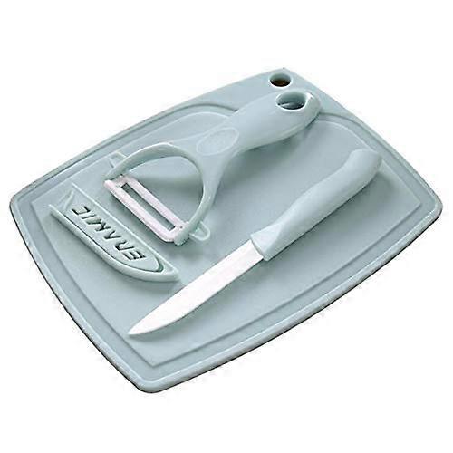 Ceramic Knife Set 4 Piece with Peeler and Chopping Board, Sharp Blade for Fruit Cutting