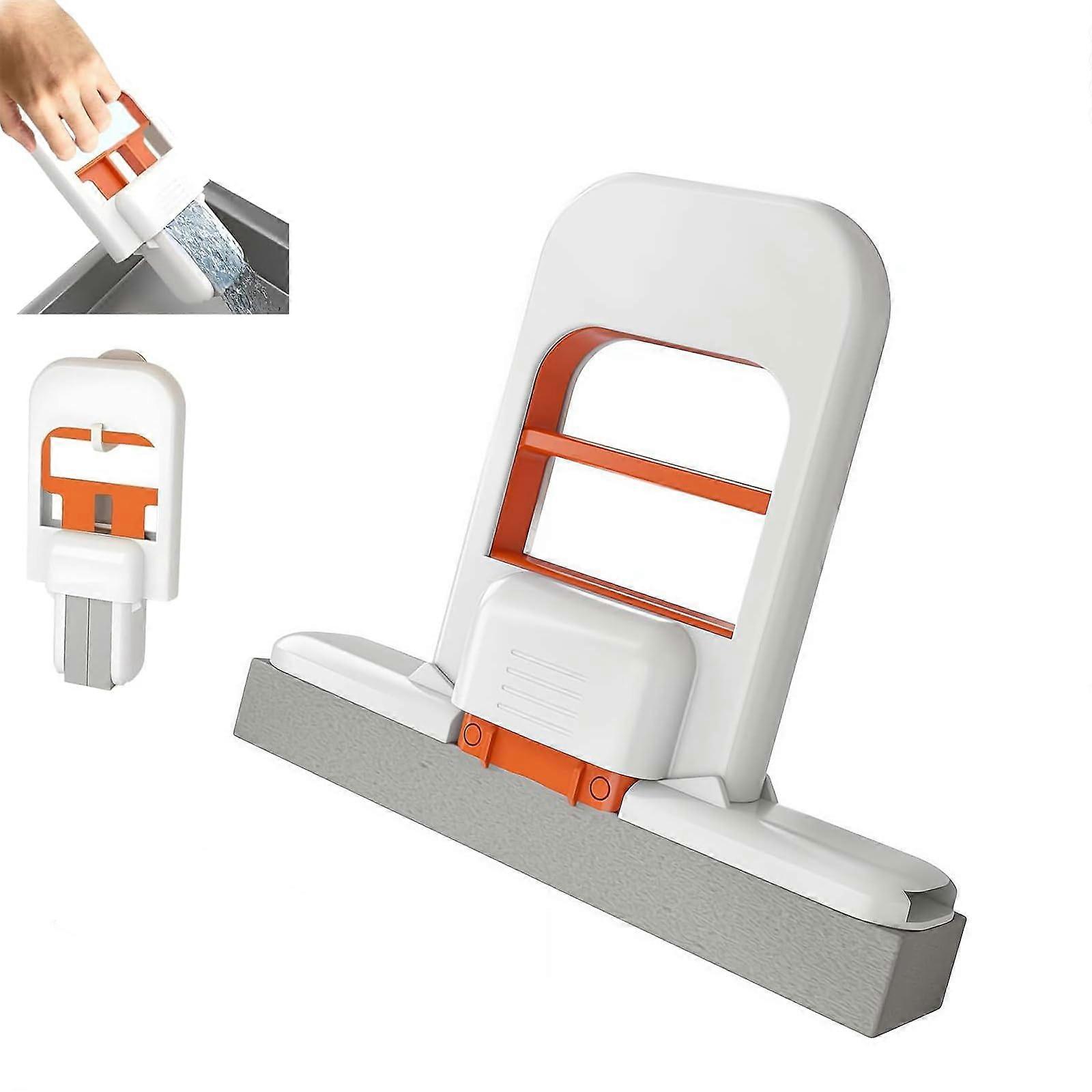 Mini Sponge Mop with Foldable Design, SelfSqueeze,  Absorbency for Kitchen, Bathroom, Tabletop