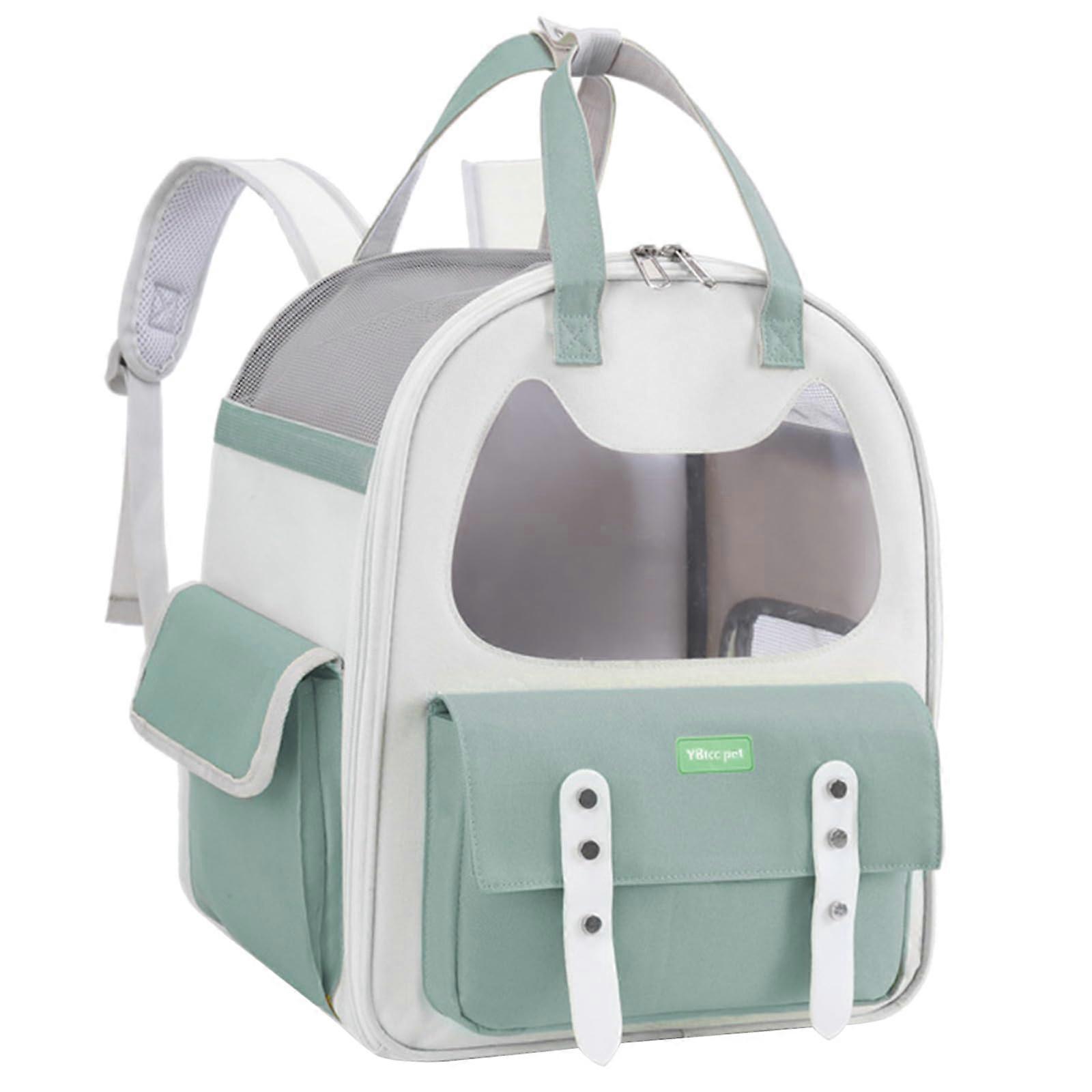 Cat Carrier Backpack for Cats and Small Dogs, Breathable Foldable Design with Storage Pocket