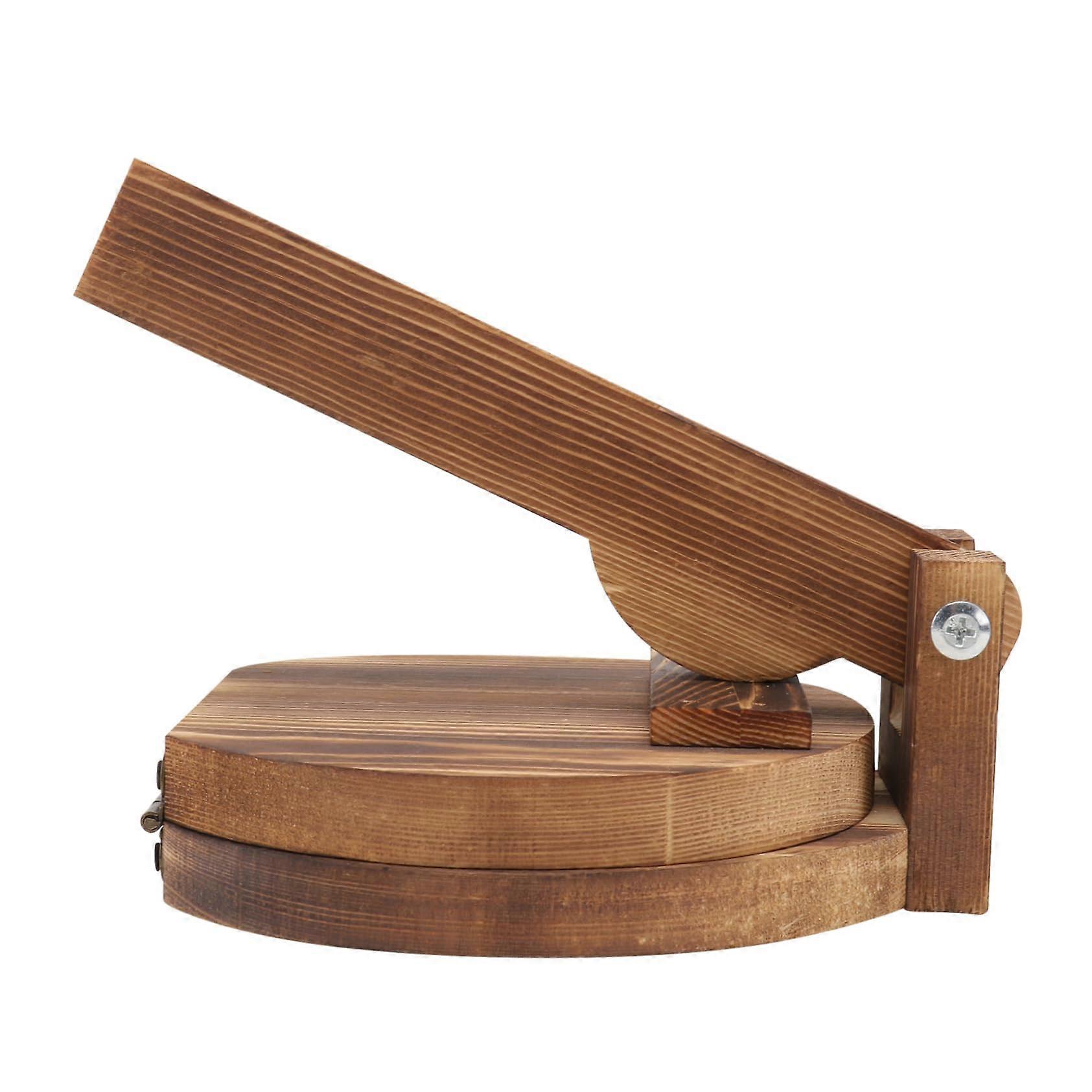 Dumpling Press Maker with Ergonomic Wooden Handle for Uniform Wrappers and Compact Kitchen Storage