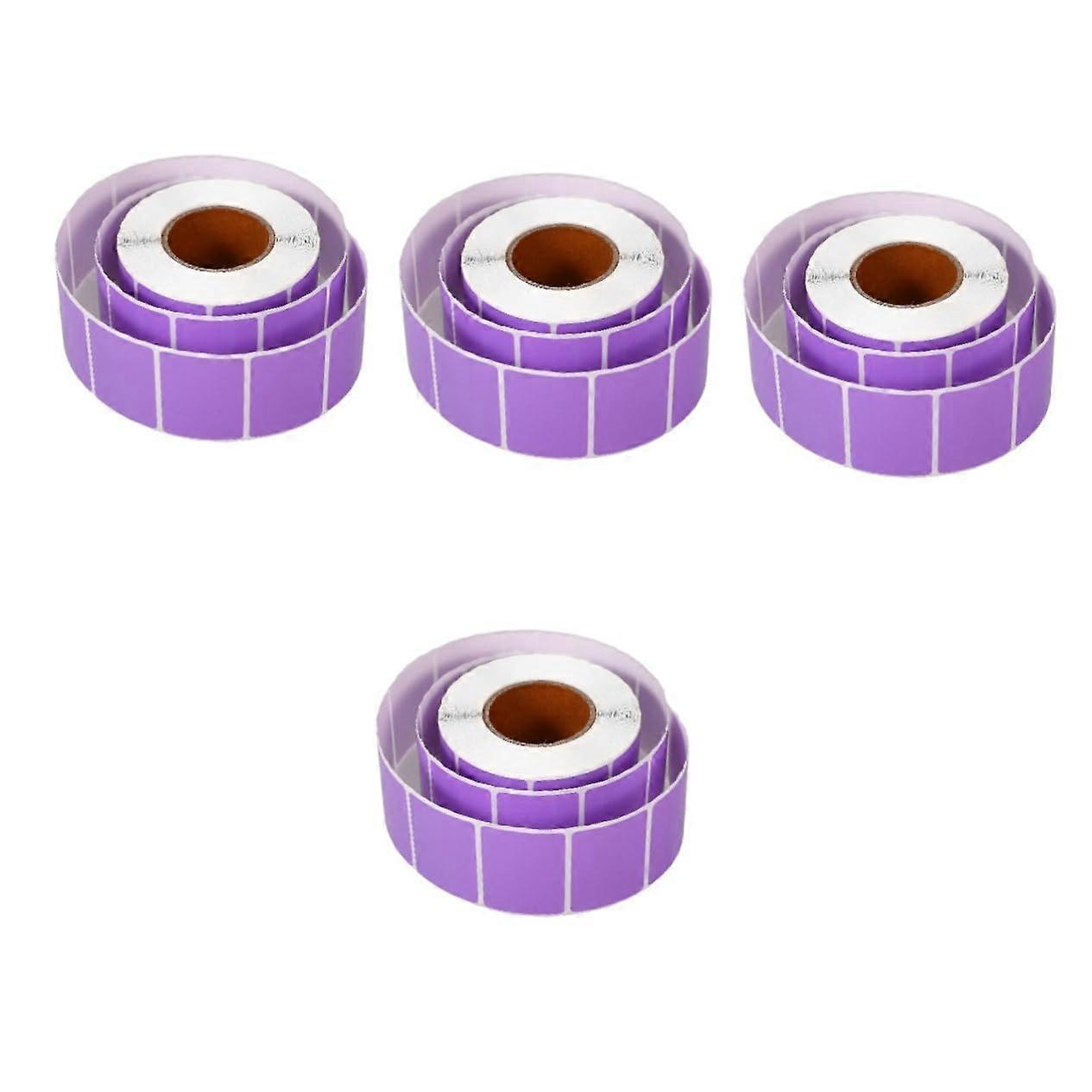 4 Rolls Purple Thermal Label Printer Stickers, Scratch Resistant SelfAdhesive Printable Labels