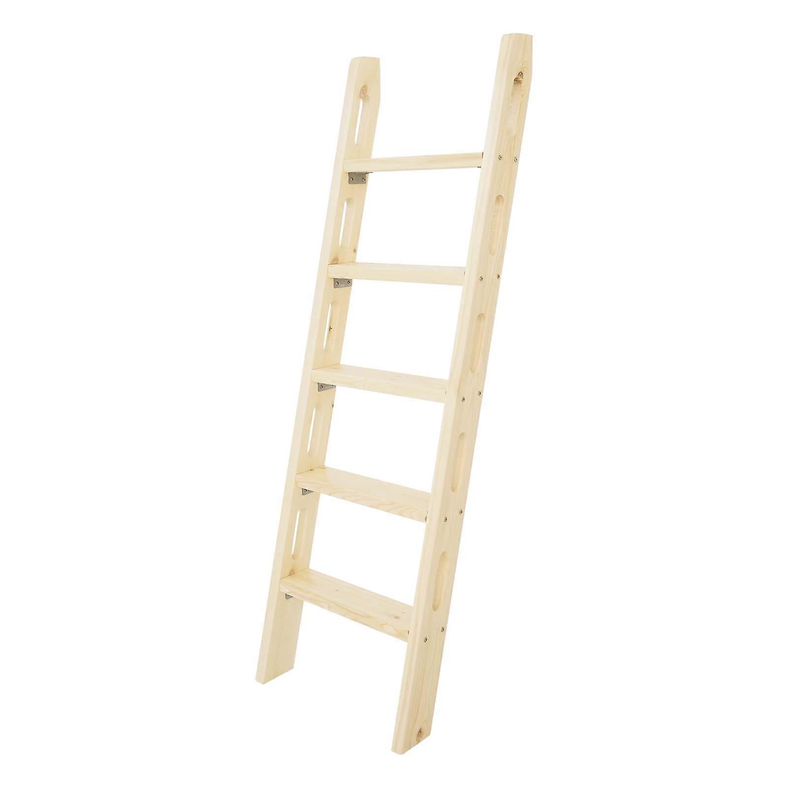 Wooden Step Stool with Wide Stable Steps, Solid Wood Ladder for Kitchen, Bathroom and Home Use