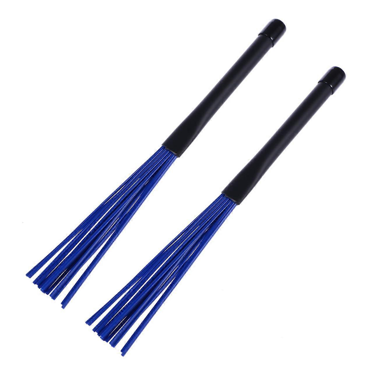 Retractable Nylon Jazz Drum Brushes with Comfortable Ergonomic Handle 33cm for Professional Drummers