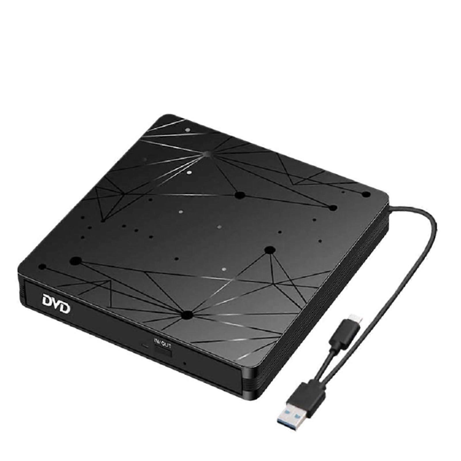 External DVD Drive USB 3.0 Burner MultiDisc Compatible Slim CD/DVD Player for Laptop TypeC