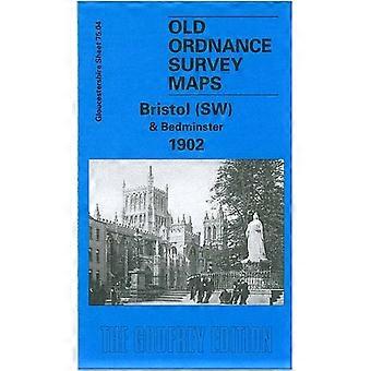 Bristol (Südwesten) und Bedminster (alte O.S Karten von Gloucestershire) [Faksimile] [gefalteten Karte]