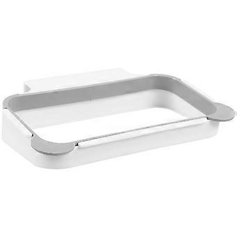 Hanging Trash Bag Holder Over the Drawer Garbage Bag Holder Rubbish Bag Rack for Kitchen(Grey)