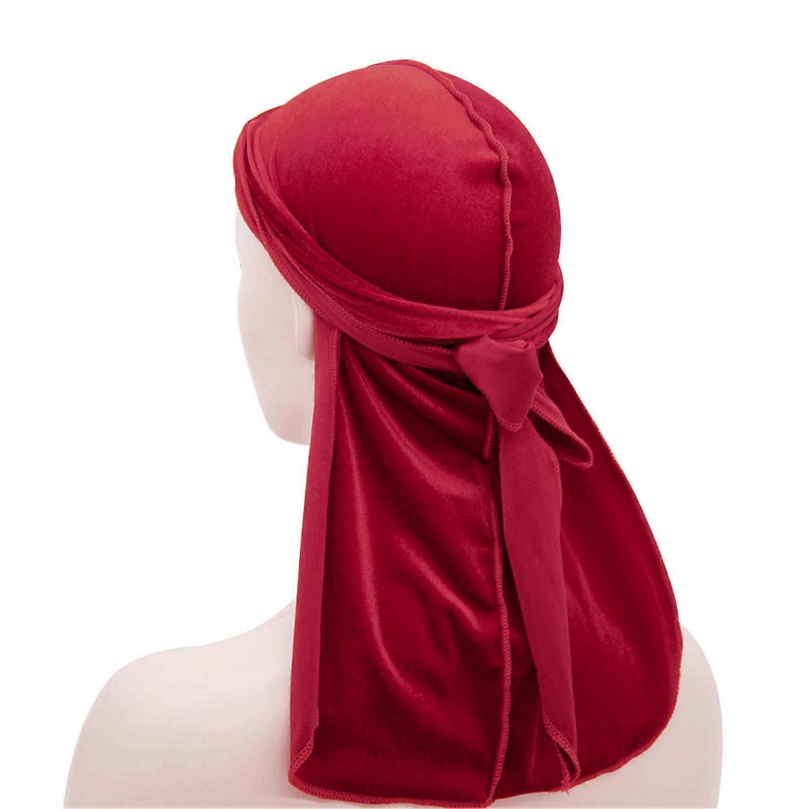 Headscarf Cap Hip Hop Solid Color Elastic Oversized Headwear Clothes Accessory Velvet