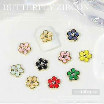 3D Bow Alloy Rhinestones Nail Art Kit, Crystal Diamond Gems for DIY Nail Decor, Rings, Earrings