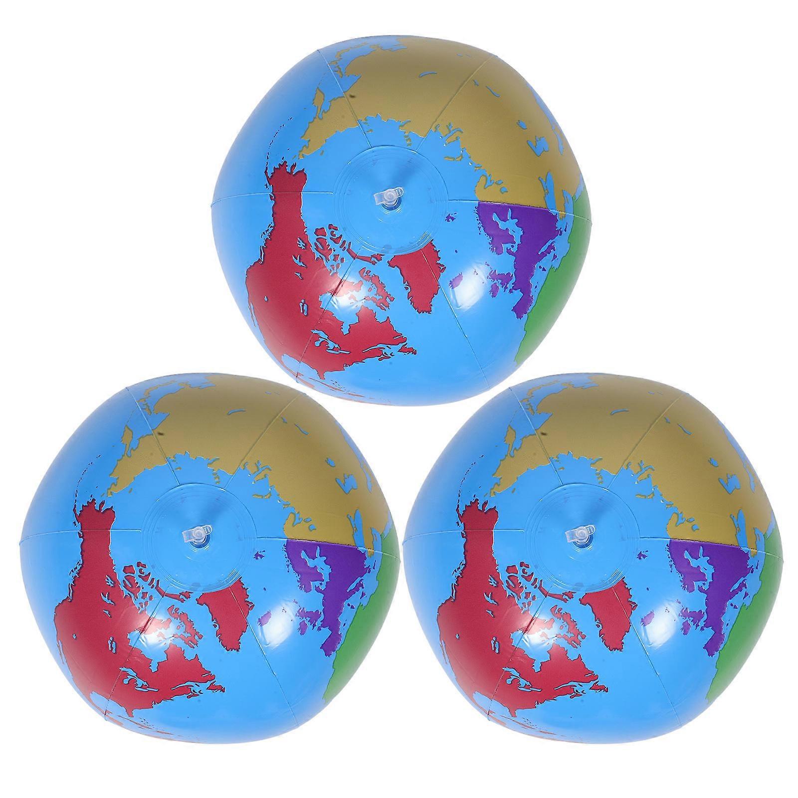 Inflatable Globe for Group Activities 3Pcs Durable PVC Balls