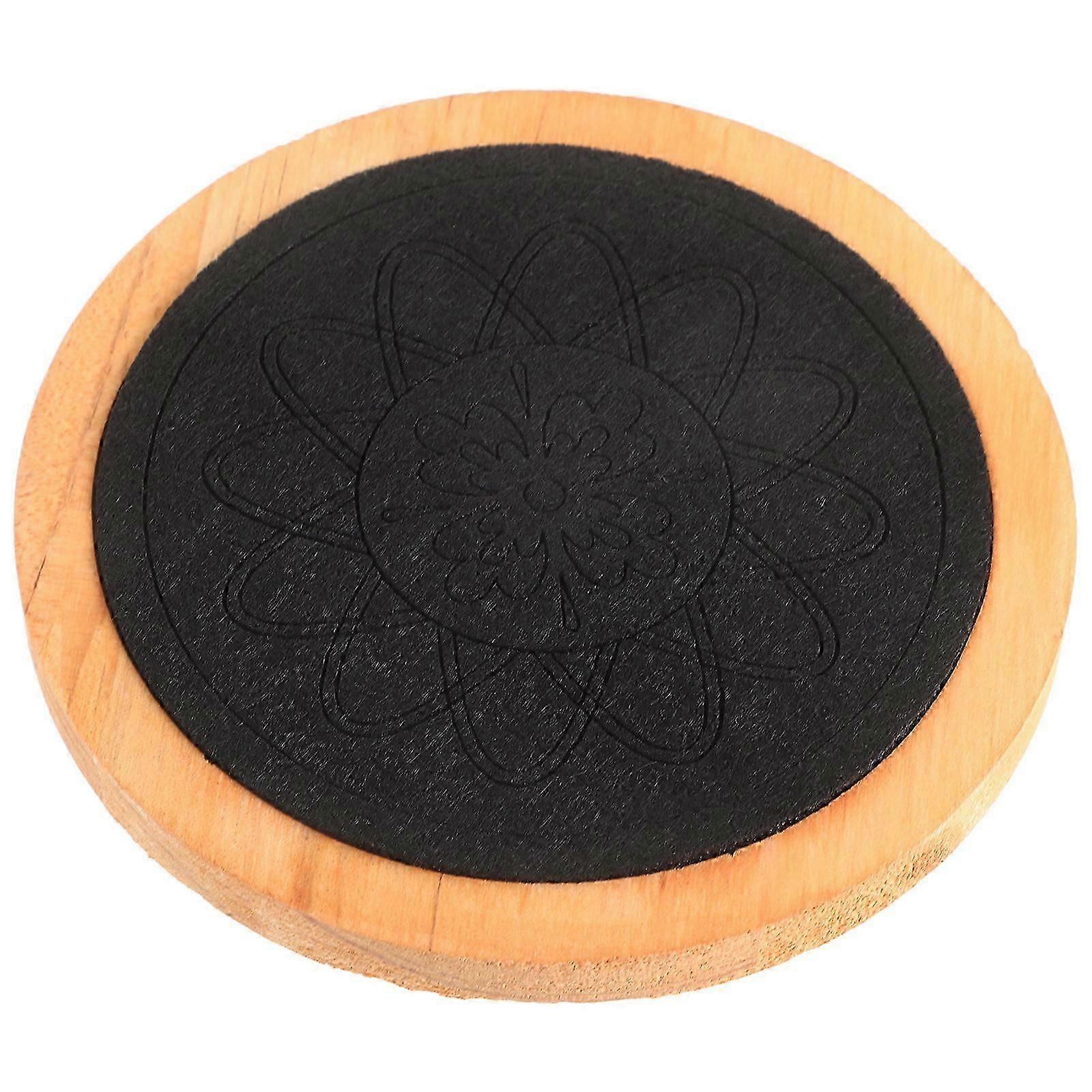 Wooden Coaster for Drinks Featuring Absorbent Surface Home Use
