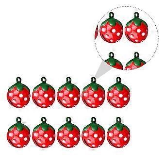 Strawberry Shape Pet Bells Pet Necklace for Pets with 10Pcs Iron Material