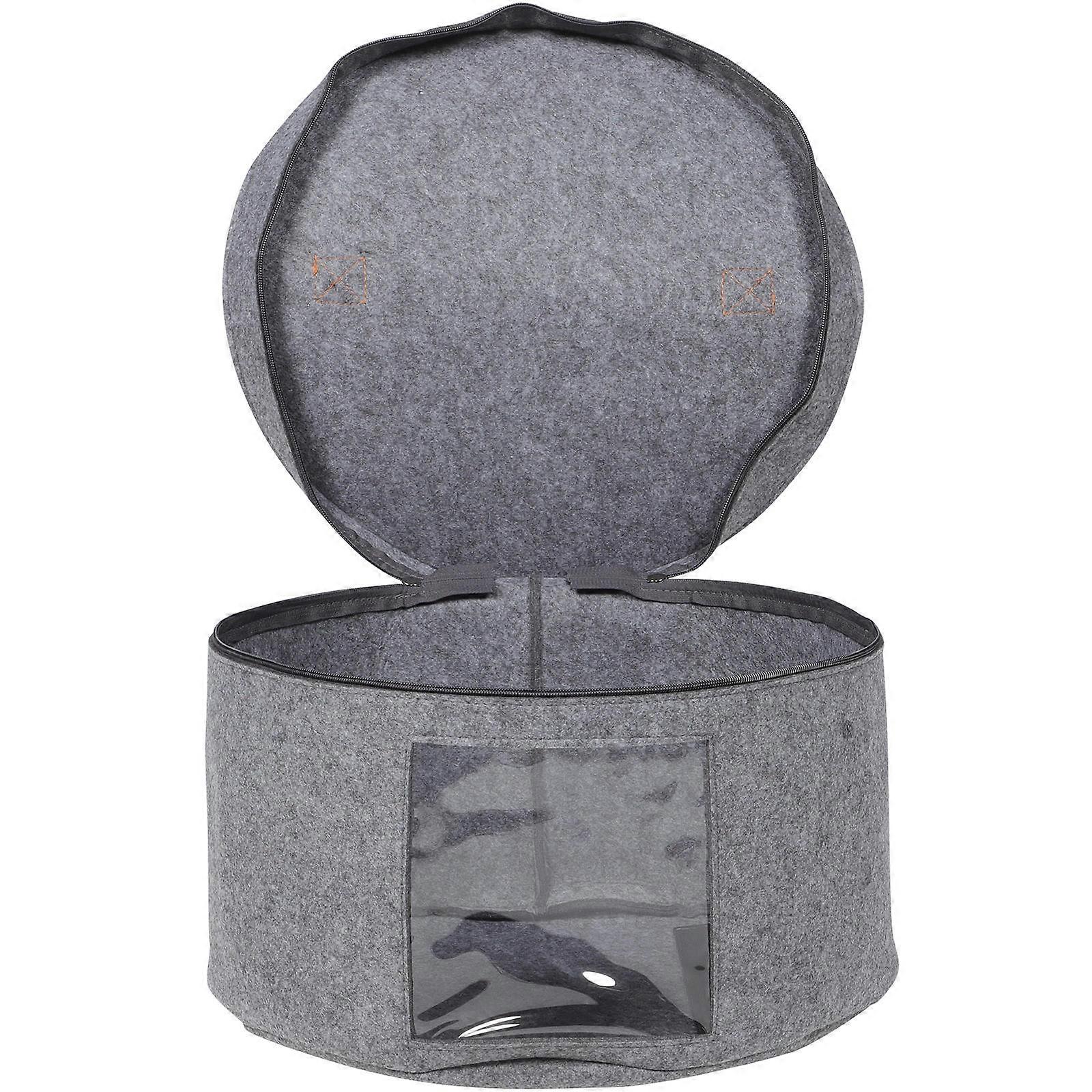 Hat Boxes Round Hat Organizer Case for Storage Use with Clear Panel