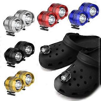 Faros con forma de cocodrilo - 10 unidades de luces impermeables para calzado de exterior para senderismo, acampada y running - 3 modos, ligeros y duraderos