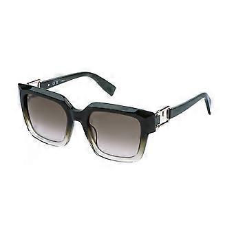 Sunglasses Furla SFU981 07C7 Green OLIVA SFUMATO CRISTALLO LUCIDO 53/20/140 WOMAN