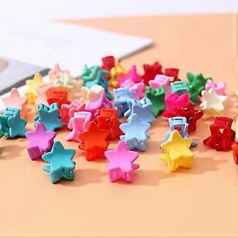50pcs Mini Hair Claw Clips Colorful Strong Hold Lightweight Cute Small Star Hair Clamps for Girls Women