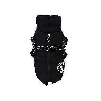 Hoher Kragen Haustierjacke mit Geschirr Wasserdichte Hundekleidung für kleine Hunde Winter Welpe Katze Mantel Chihuahua Französische Bulldogge Kostüm