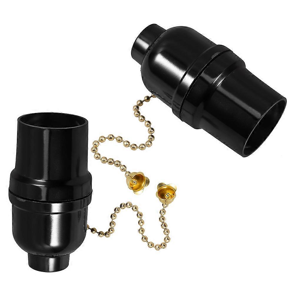 2pcs Pull Chain Light Fixture Pullswitch Lamp Holder Ceiling Light Socket Accessory E27 Socket Lamp Holder  Pull Chain Light Fixture Ceiling Light Soc