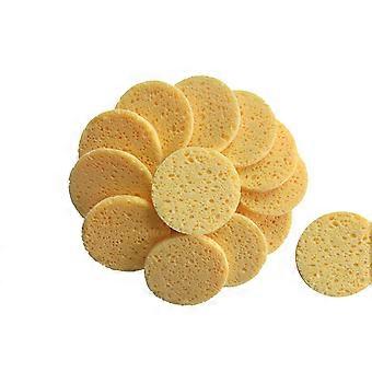 20Pcs Skin-Friendly Makeup Cotton Sponge Cotton Pads Makeup Remover Pads Face Cleaning Puff Skin Color (Round 65x8mm)