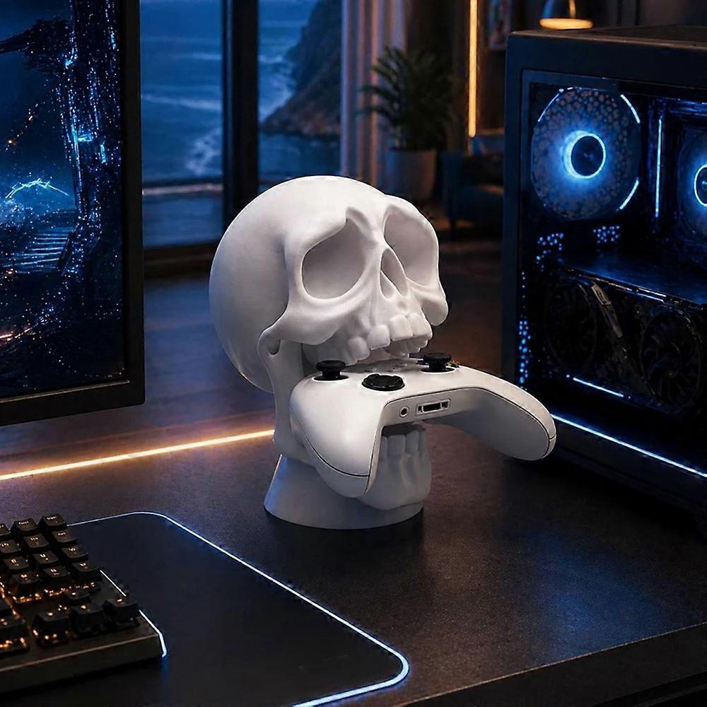Gaming Controller Stand Headphone and Controller Stand Skull Controller Storage Stand Desktop Gaming Accessories