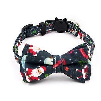 Collier de Noël pour chat Père Noël, 2 pièces, nœud papillon de couleurs assorties