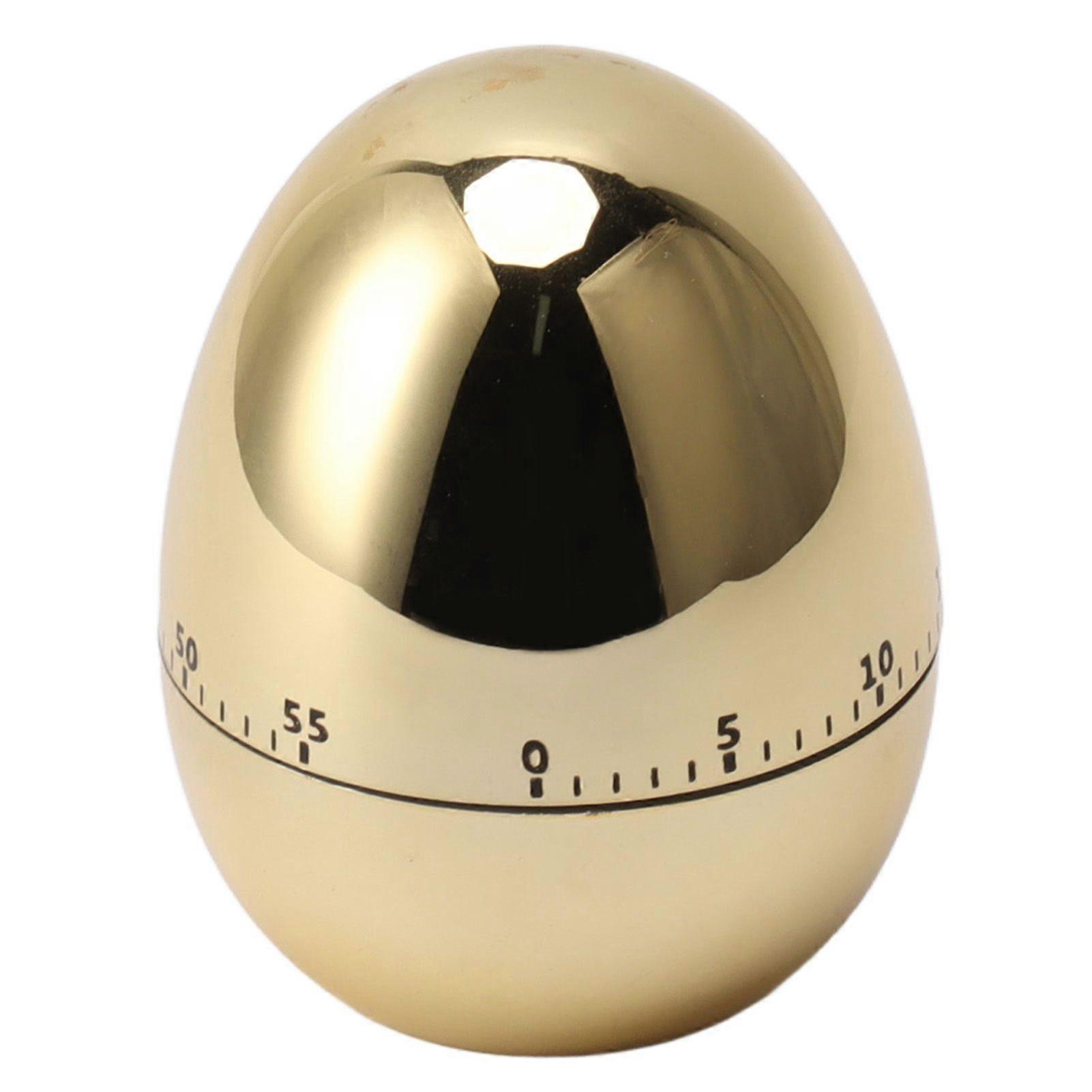 60 Minutes Egg Model Mechanical Timer Cooking Alarm Clock Manual Timer compatible Kitchen Gold