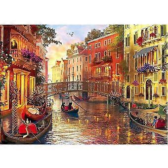 Venice Water City Jigsaw Puzzles for Adults 1000 Piece, Adult Children Intellective Educational Toy DIY Collectibles Modern Home Decoration