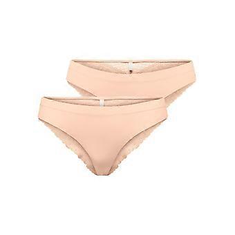 APENAS Mulheres Cuecas de Renda 2 Pack Calcinhas Fio Dental Brasileiro ONLCAROLINE