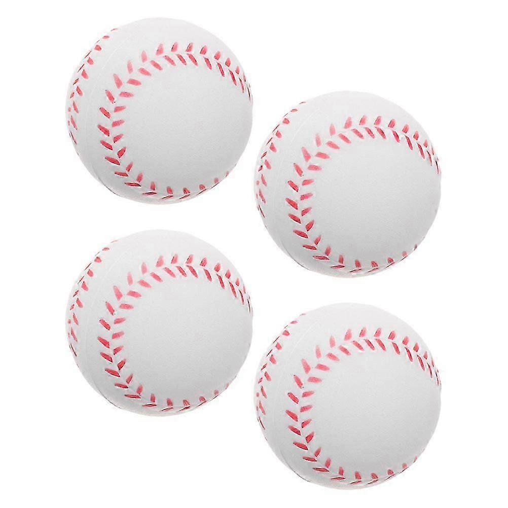 Training Baseball 4Pcs Balls for Practice Lightweight Soft PU Material
