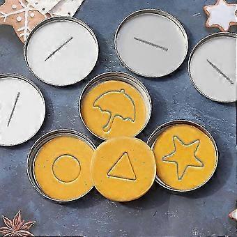 24 Stück Tintenfisch Keksausstecher Spiel Set, mit Blechkasten & Nadel