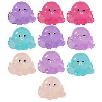Dekofiguren aus Kunstharz, Oktopus-Minifiguren, 10 Stück, verschiedene Farben