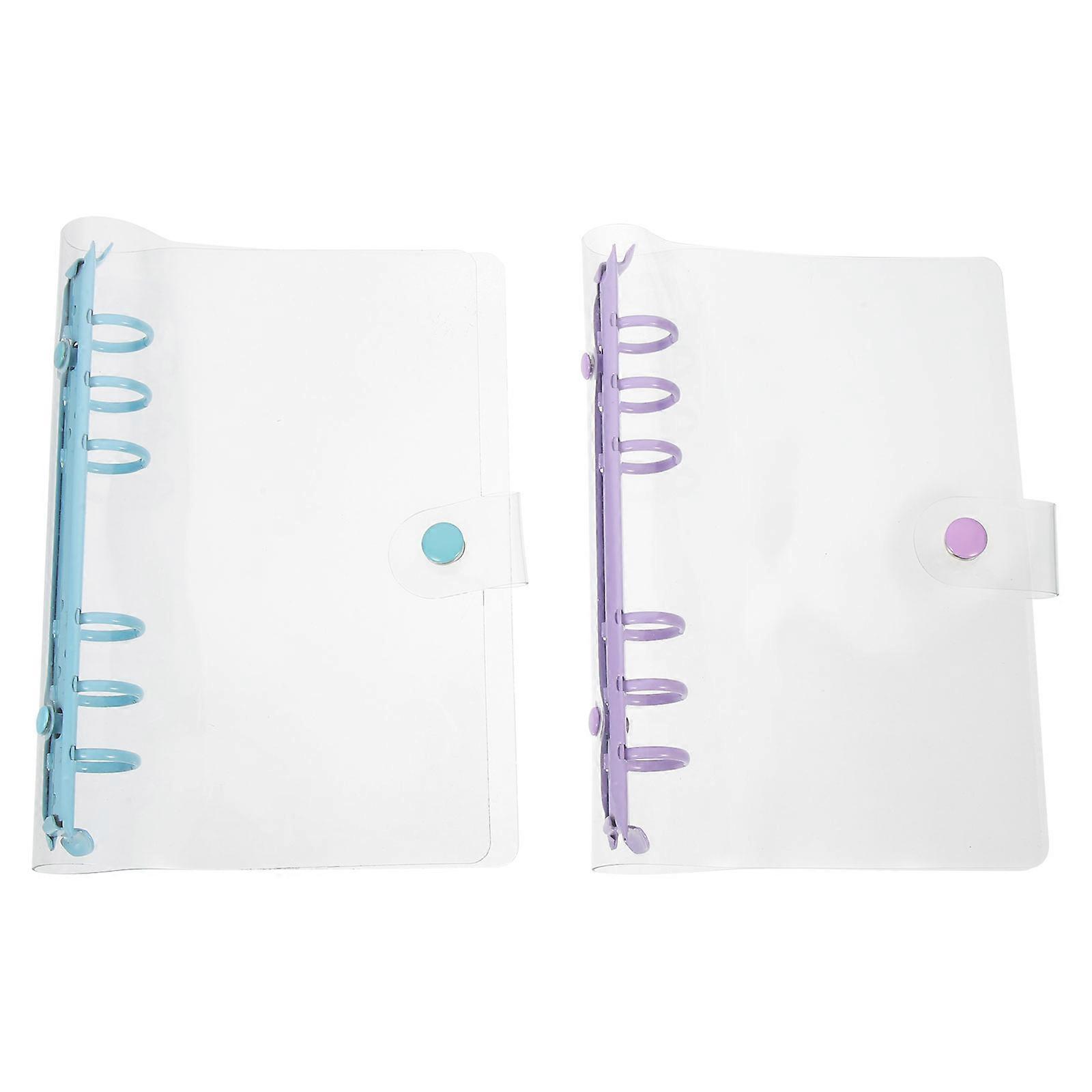 2pcs Binder Notebook Shell Lovely Scrapbook Shell Loose-leaf Notebook Shell Office Accessory