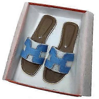 Damen-Sommer-Strandsandalen, flache Sandalen, Damen-Slipper, Outdoor-Keilsandalen, Übergrößen, heHE