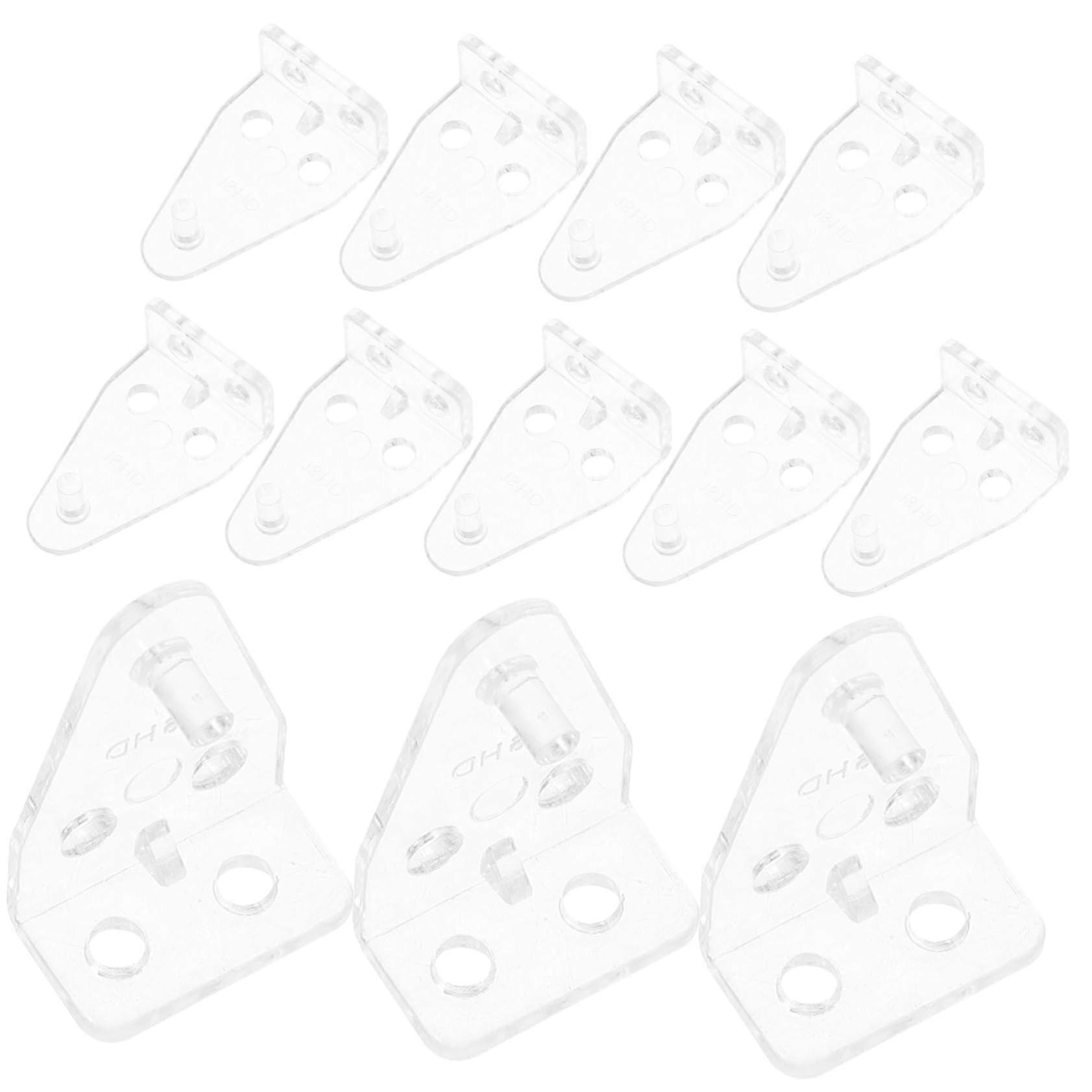 12pcs Clear Plastic Blind Hold Down Brackets for Window Blinds, Easy Snap Installation, Secure Stability
