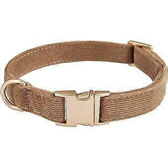 Ultra-soft dog collar made of natural corduroy cotton, designed for sm