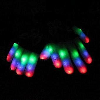 Luvas de iluminação de dedo piscando coloridas para crianças 8-12 adolescente menino menina adultos