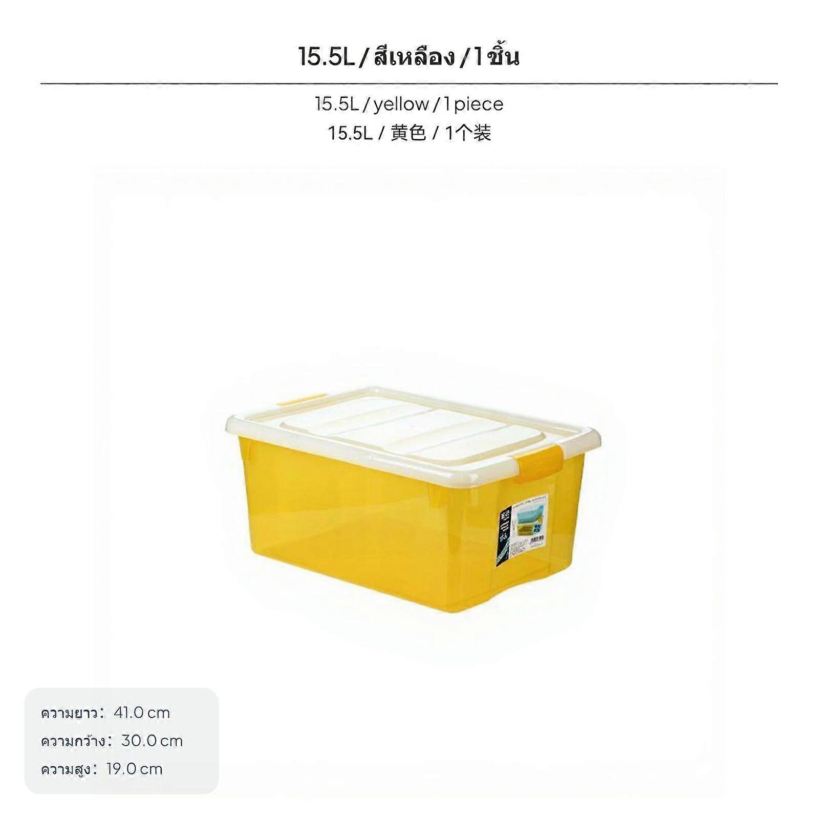 Large Plastic Storage Box, Transparent Organizer Bins, Stackable Container for