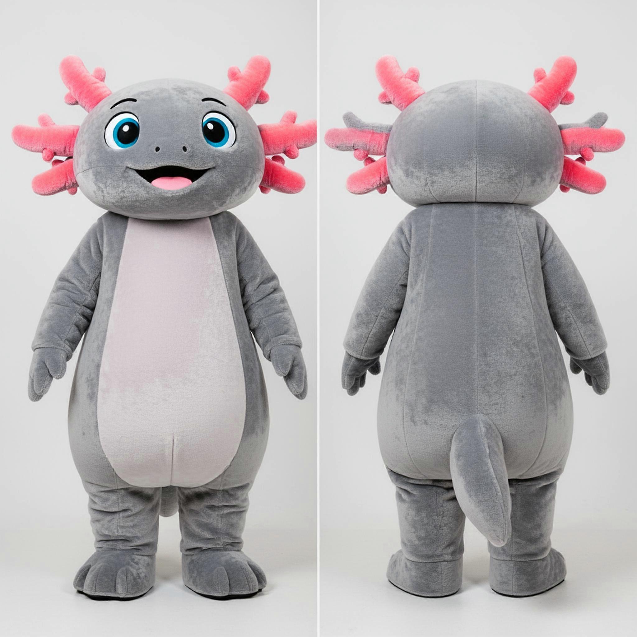MASTICOT Soft Gray Rounded Axolotls Mascot