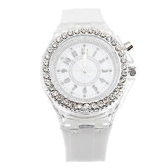 LED Watch Luminous Unisex Watch for Students Silicone White Gift