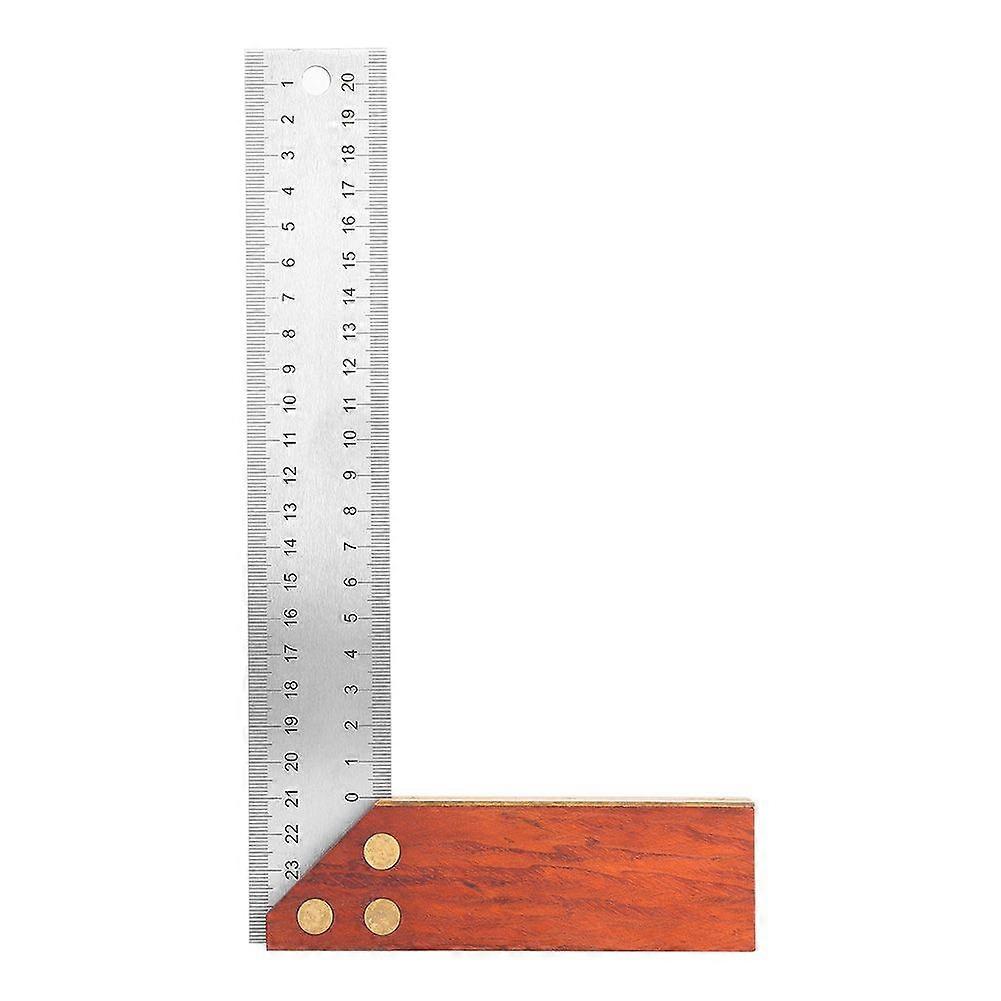 250mm Right Angle Ruler Multi Function Mahogany Thickened Measuring Ruler