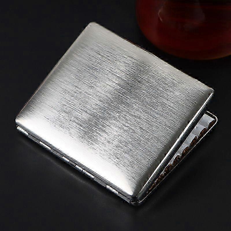 Brushed Metal Portable Cigarette Box