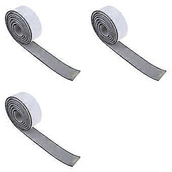 3pcs 2400X57mm Self-Adhesive Boat EVA Foam Teak Flooring Mat Decking Yacht Sheet Pad Boat Decking Mat,Light Gray+Black