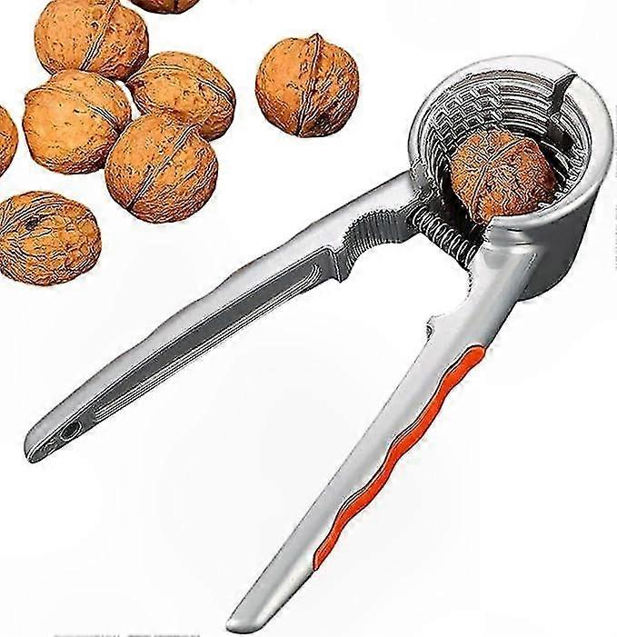 Multi-Function Metal Nut Cracker with Non-Slip Grip for Pecans, Hazelnuts, Almonds
