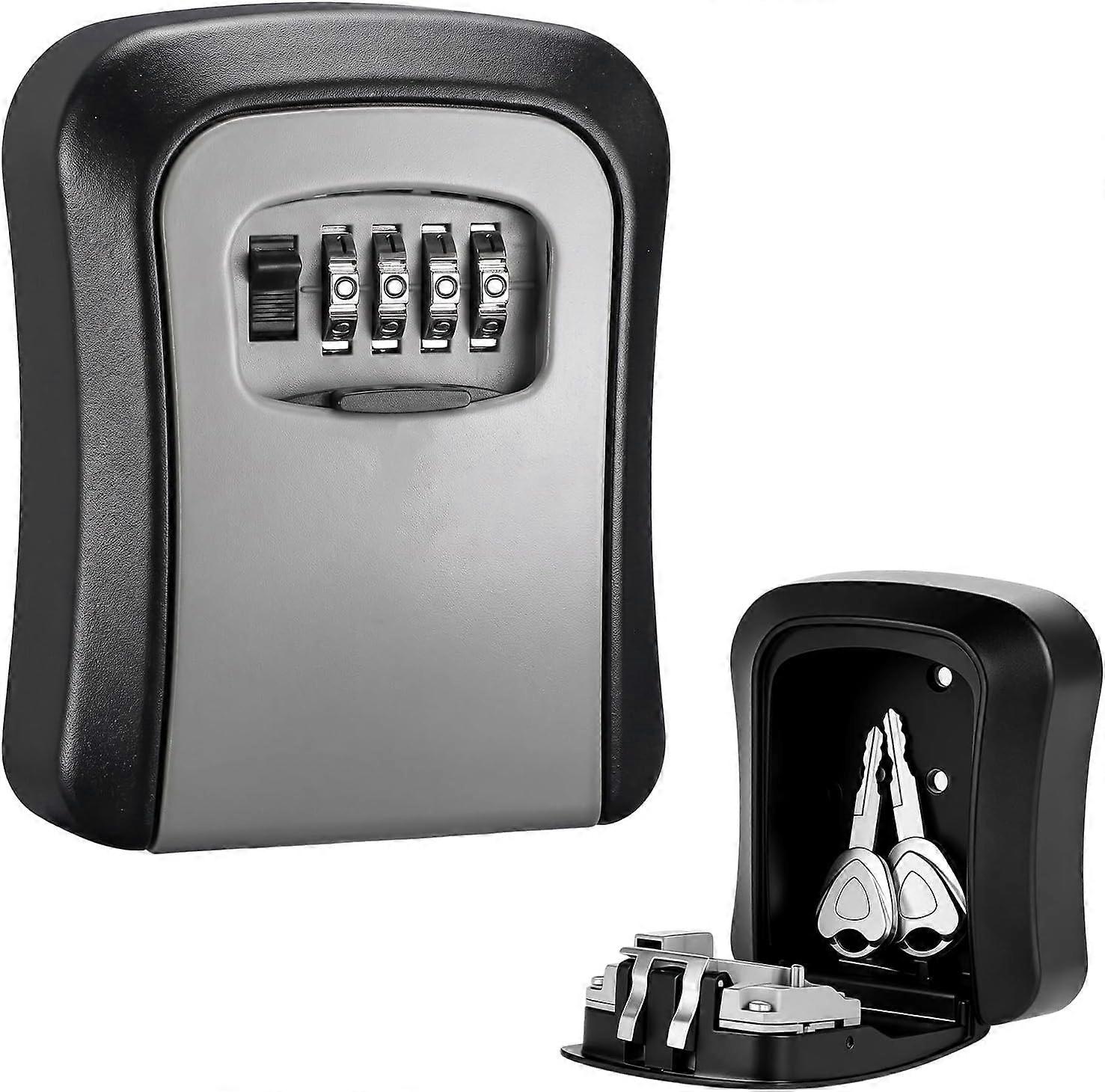Key Lock Box Outdoor, 4 Digit Combination Lock box for Keys with Code