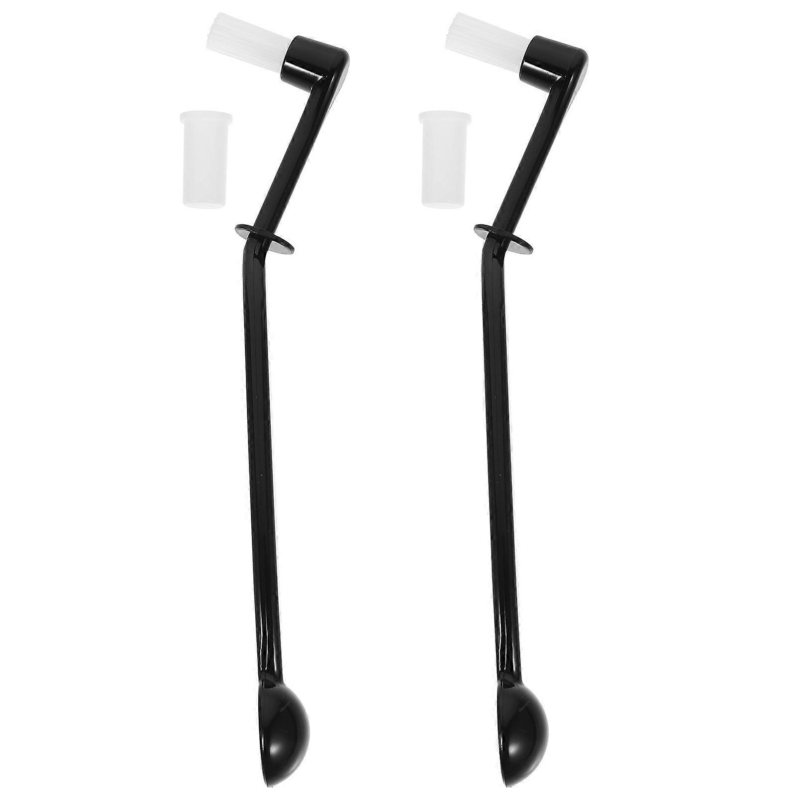 Coffee Machine Brush Cleaning Brush for Kitchen Use 2Pcs Black Nylon