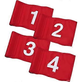 4Pcs Golf Flags Wear-resistant Targeting Flags for Putting Practice Portable Outdoor Course Golf Training and Backyard Use