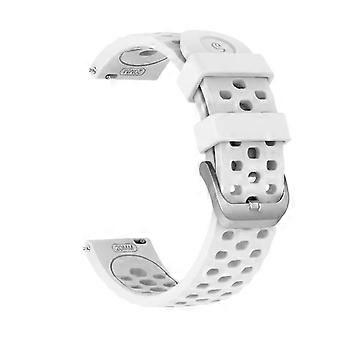 2 stk. 20 mm hul silikonklokkerem til Amazfit Active 3 Premium pustende myk silikonrem til Amazfit Active 3 Premium