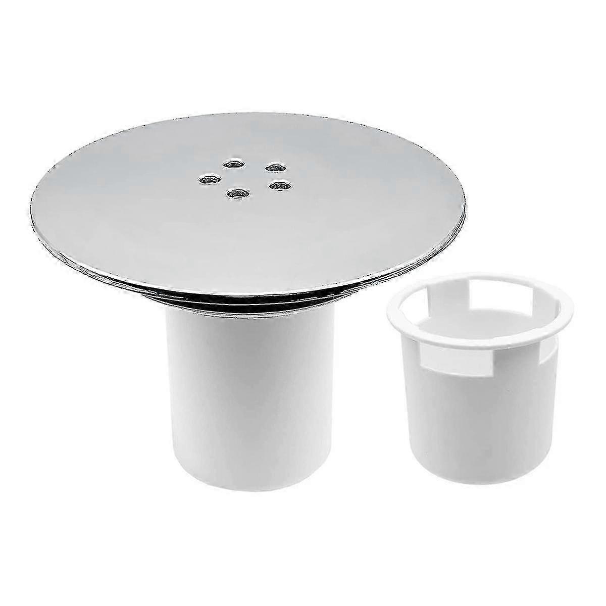 Shower Drain Cap Chrome 90mm Hole Fit