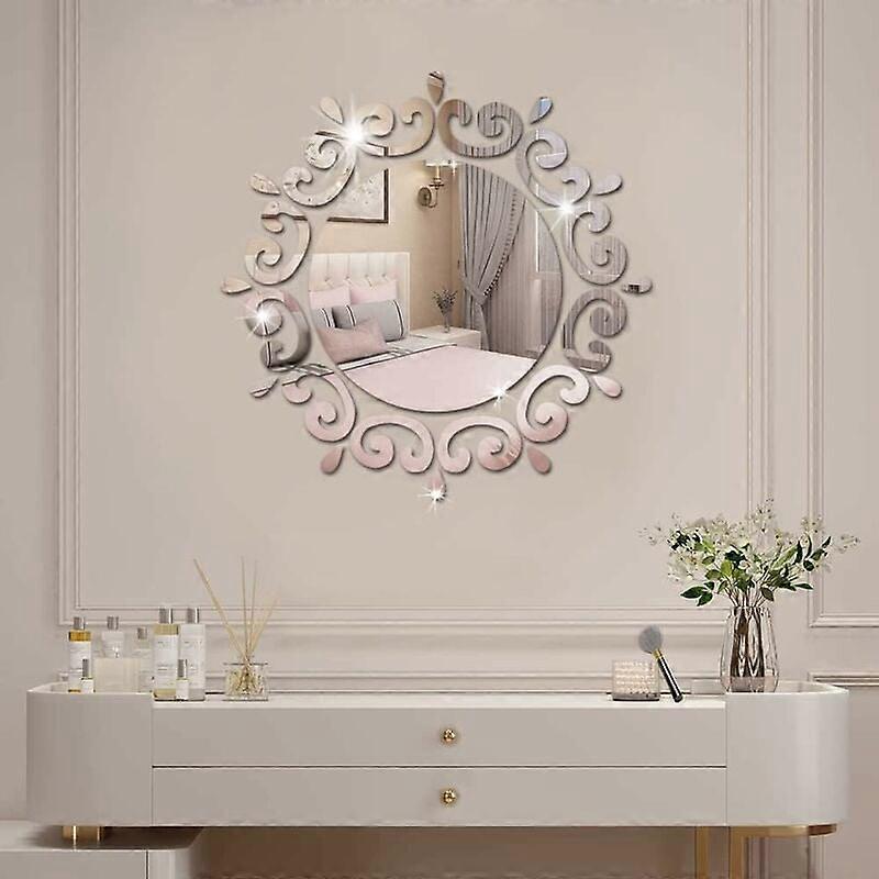 Sunflower-inspired Elegant Fleur-de-lis Wall Mirror